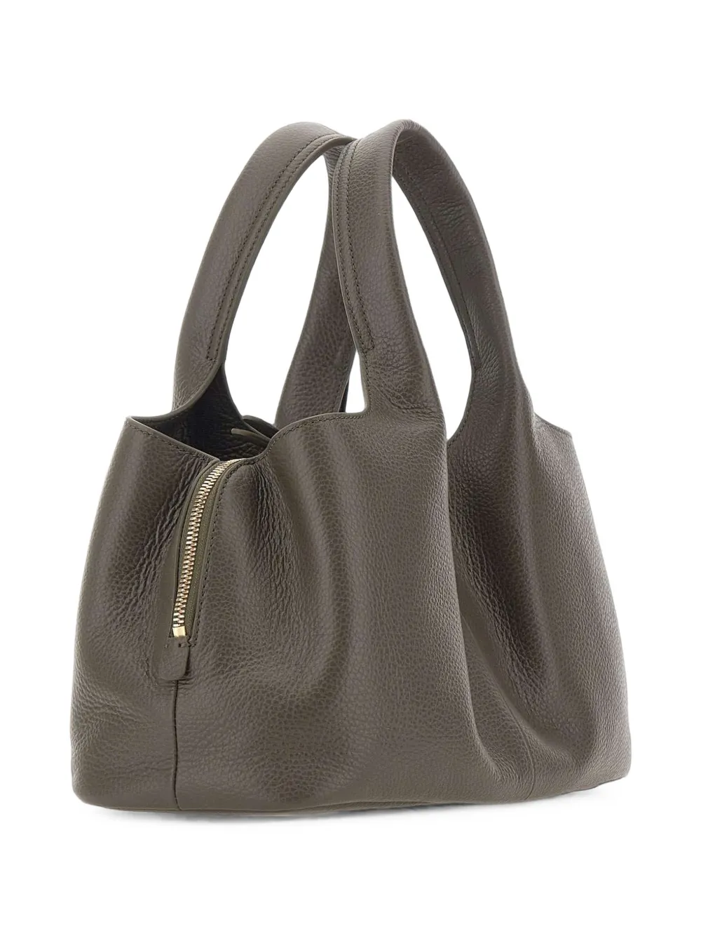 Coccinelle Medium Nell shopper van getrommeld leer Groen