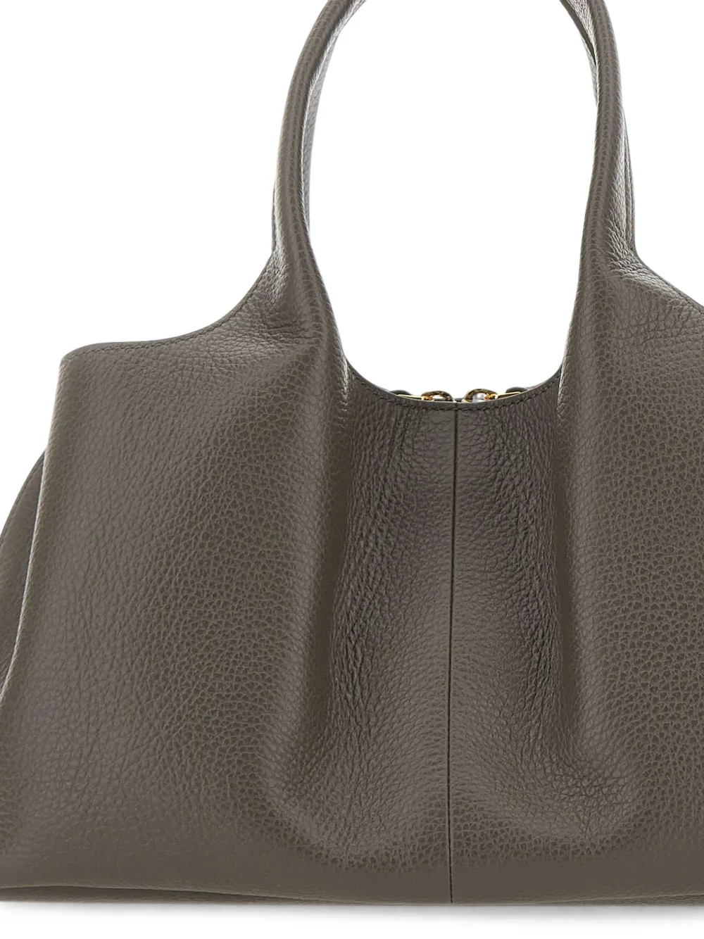 Coccinelle Medium Nell shopper van getrommeld leer Groen