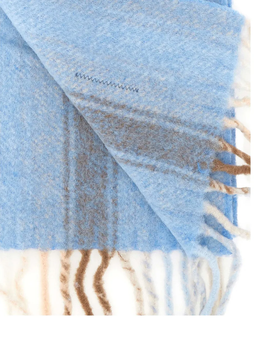 Vivienne Westwood striped logo-patch scarf Blauw