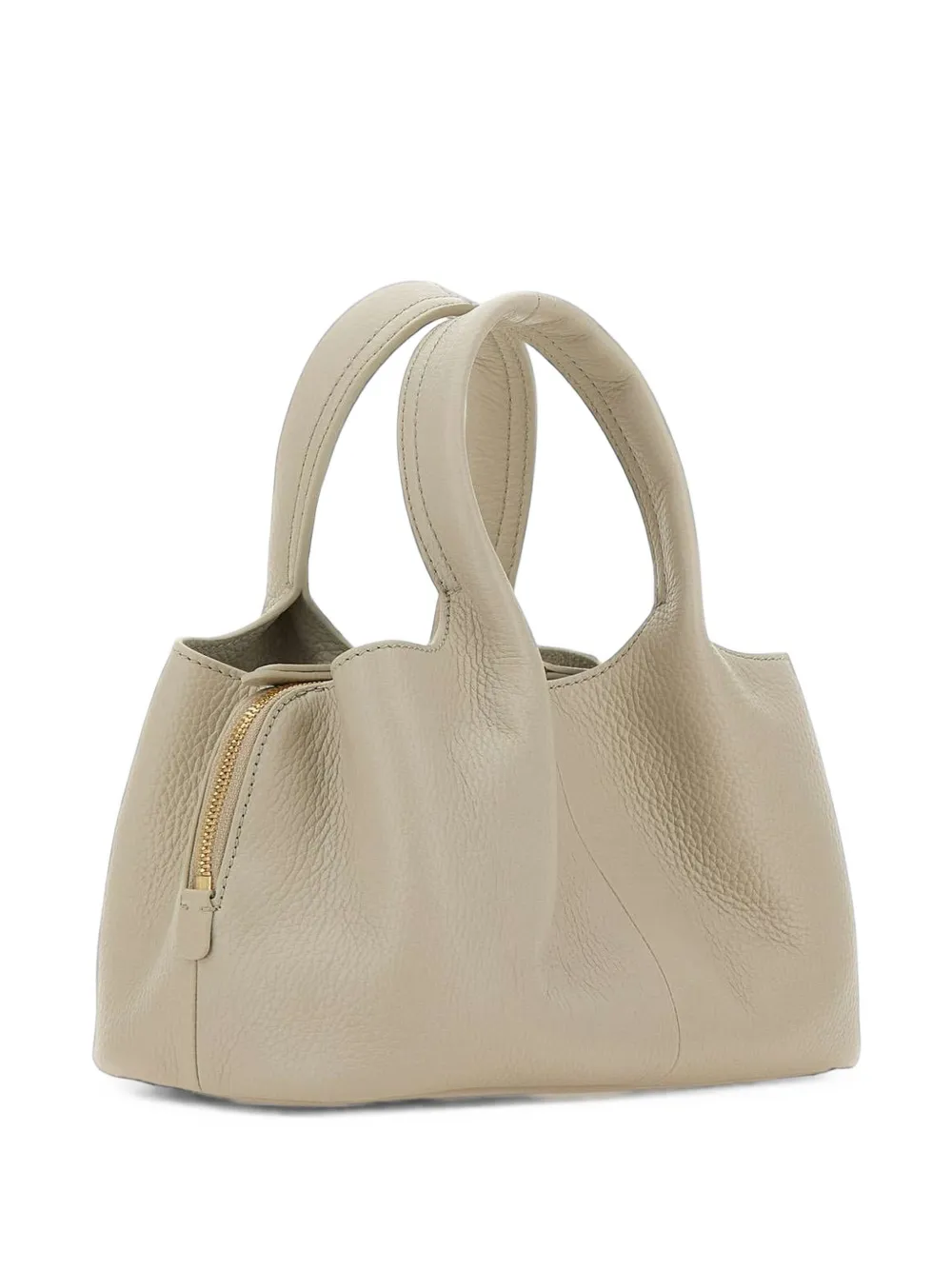 Coccinelle Kleine Nell shopper van getrommeld leer Beige