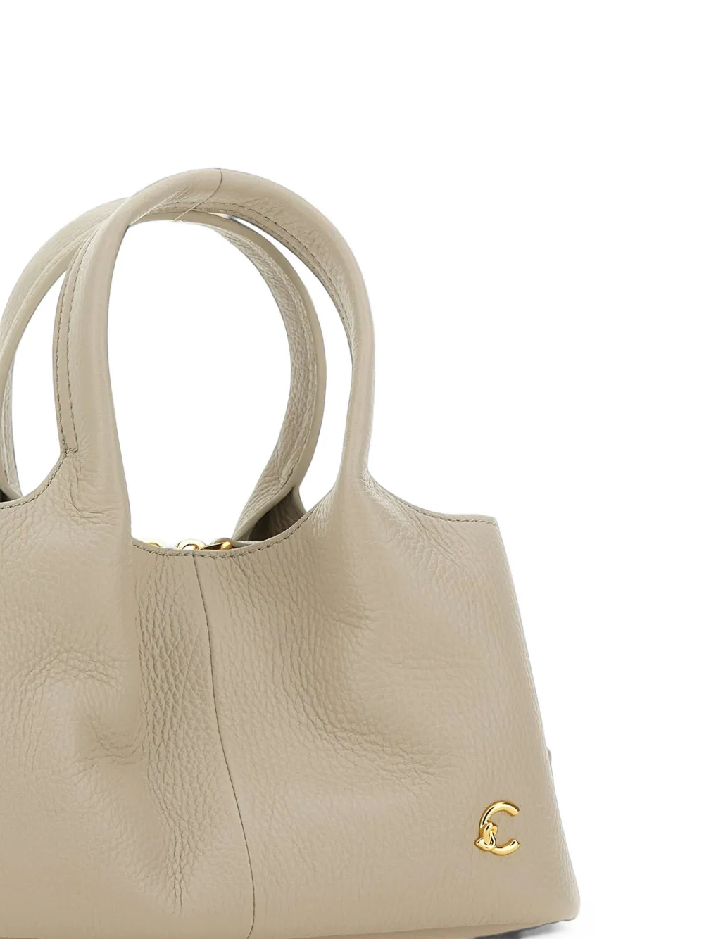 Coccinelle Kleine Nell shopper van getrommeld leer Beige