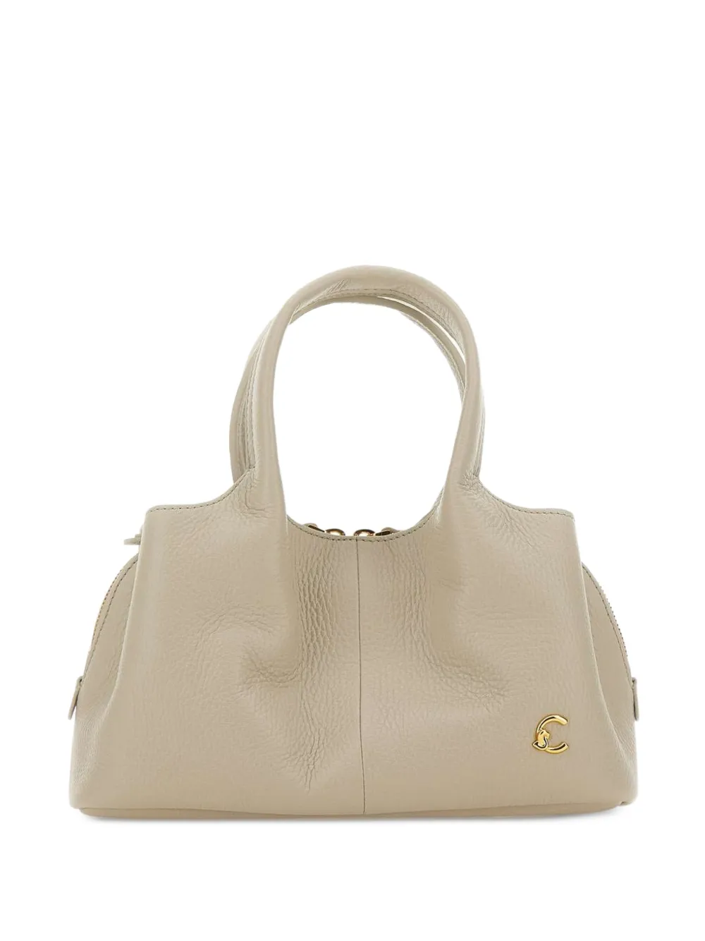 Coccinelle small Nell tumbled leather tote bag - Toni neutri