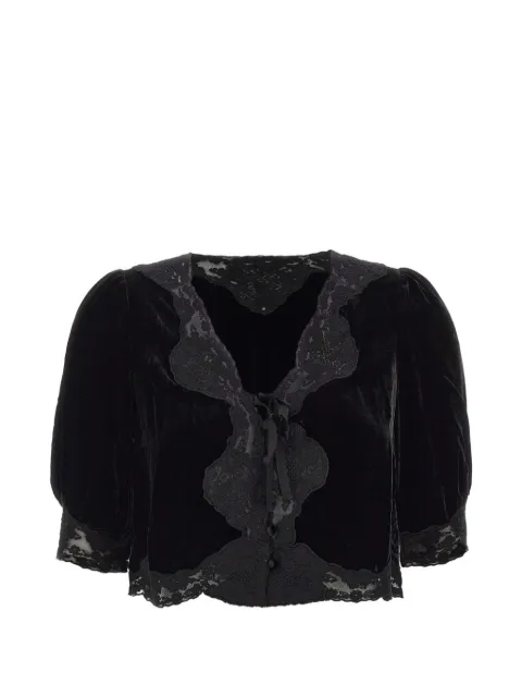 Rixo Ursula lace-trim top