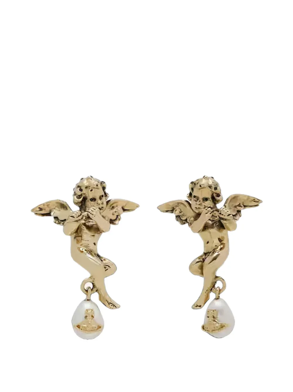 Vivienne Westwood Putti pearl-drop earrings - Or Vivienne Westwood Putti pearl-drop earrings - Or