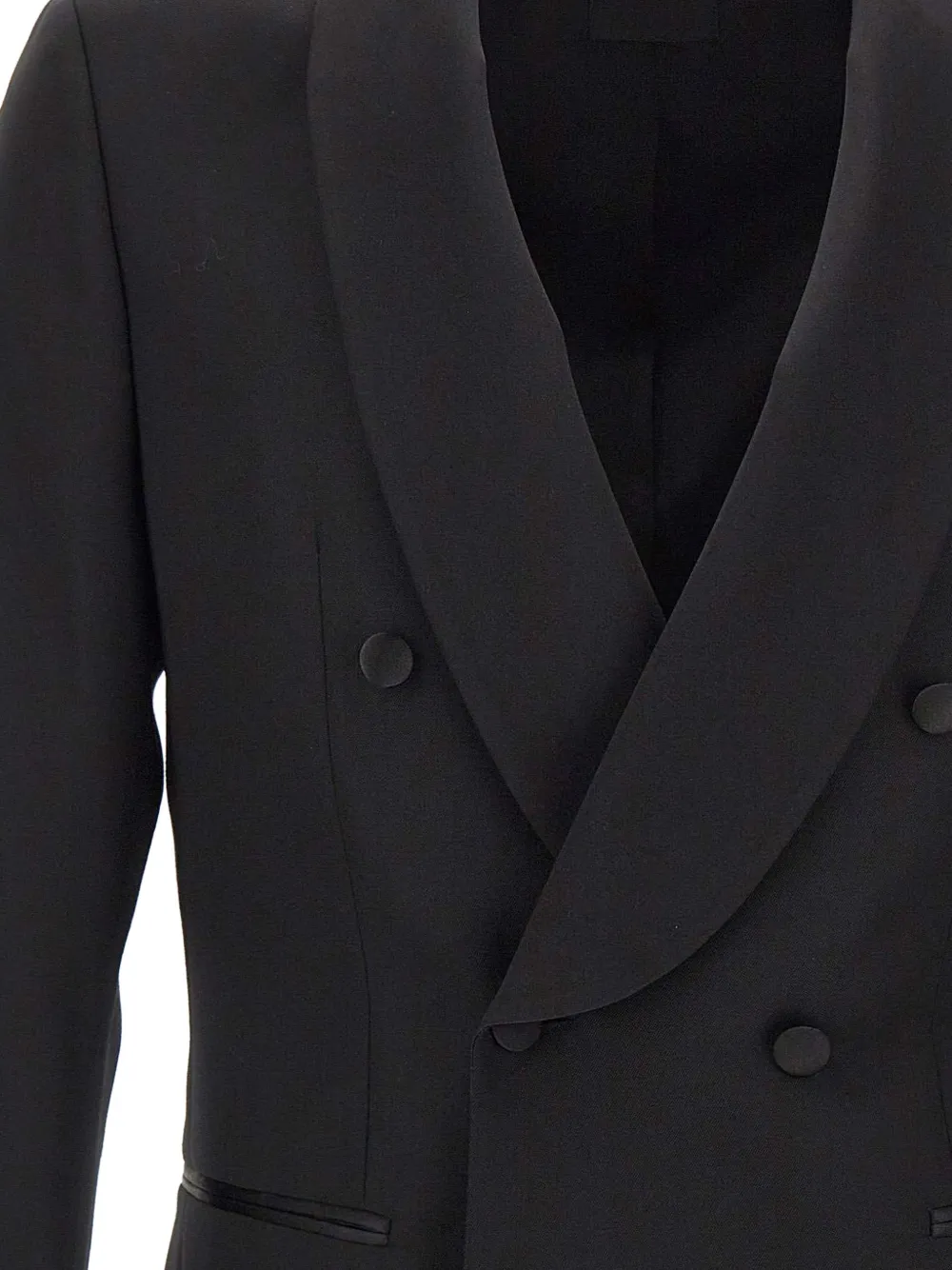 BOSS Slim-fit blazer van Italiaanse scheerwol Zwart