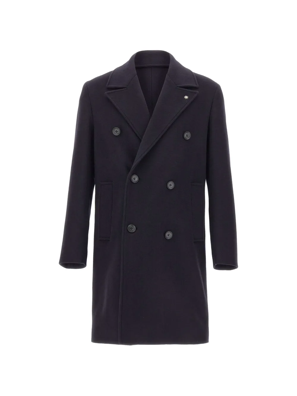 Manuel Ritz double-breasted peak-lapel coat - Blu