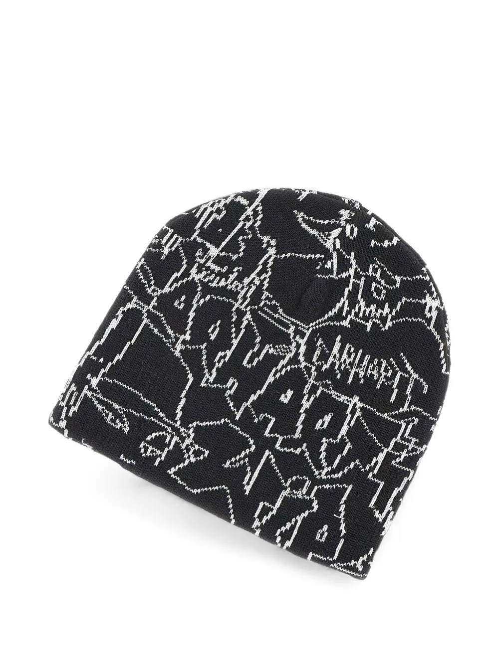 Carhartt WIP Blinkerfluid gebreide muts met jacquard Zwart