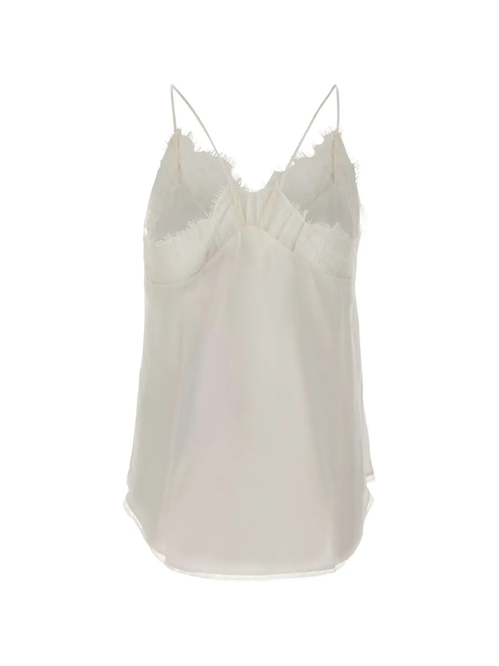IRO Berwyn top met kanten afwerking Wit