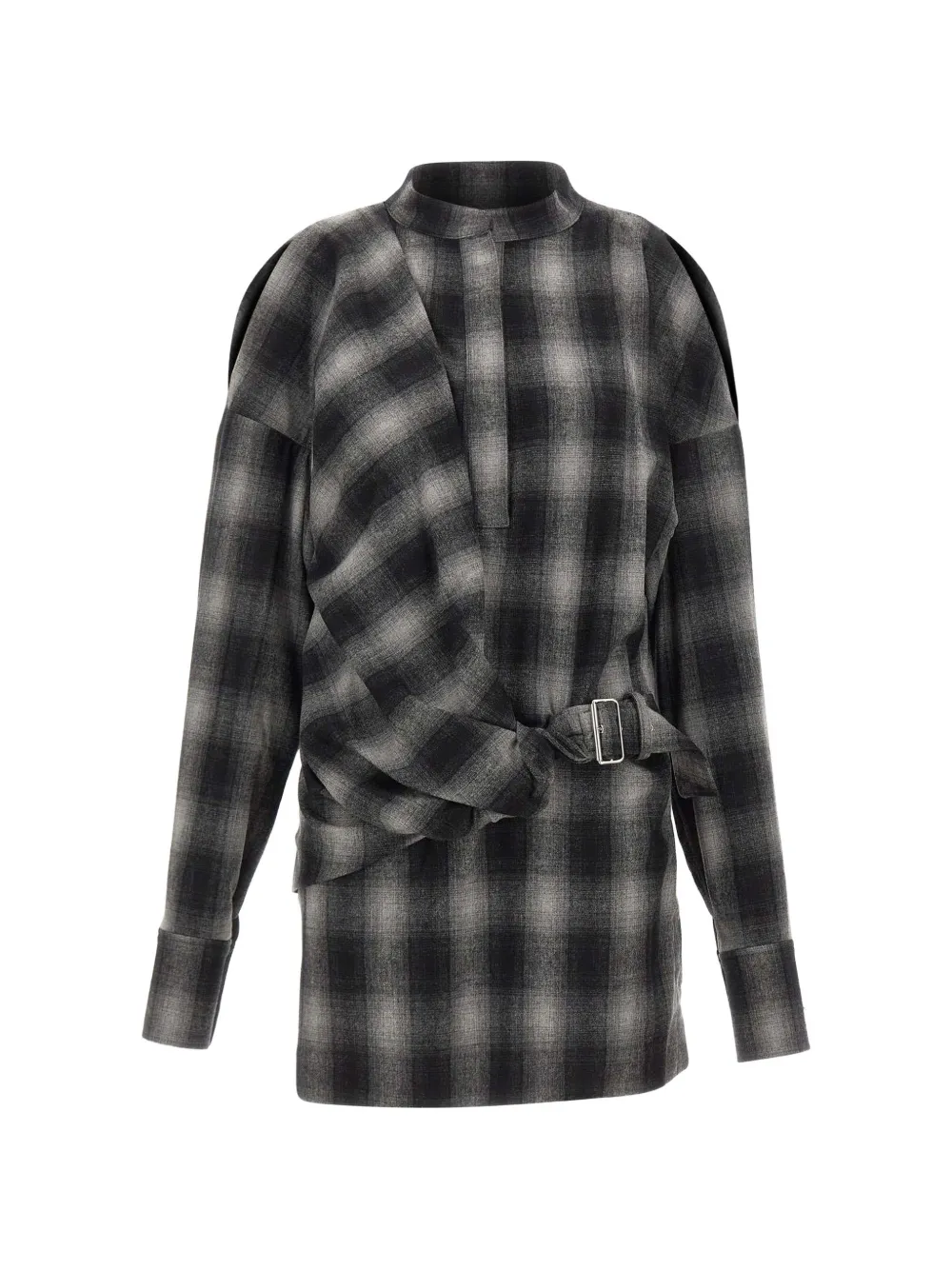 IRO Narissa checked mini dress - Nero