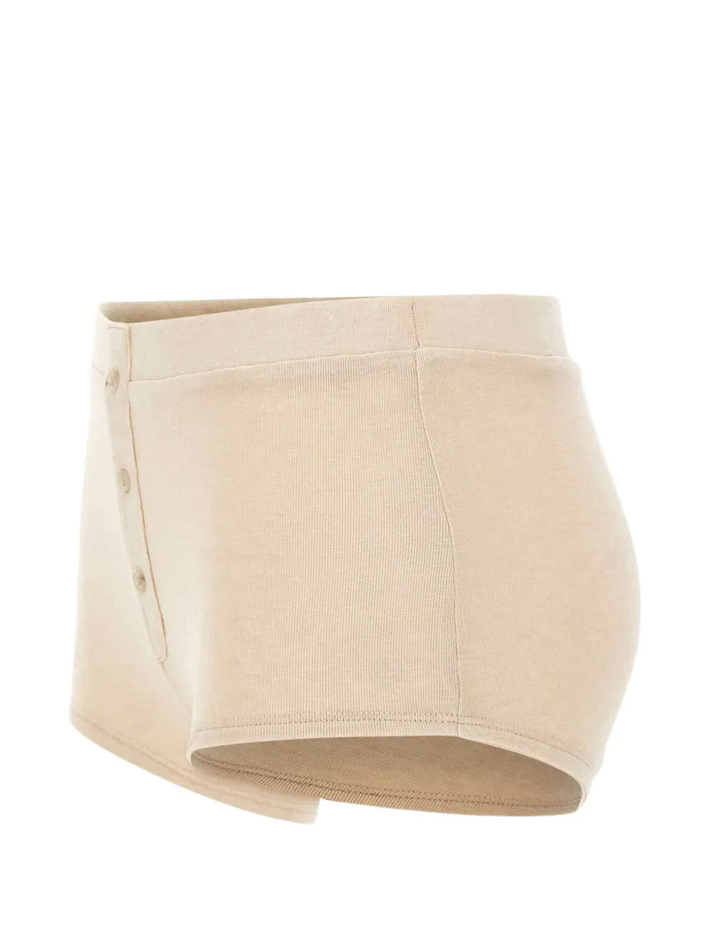 ENTIRE STUDIOS Booty microgeribbelde shorts Beige