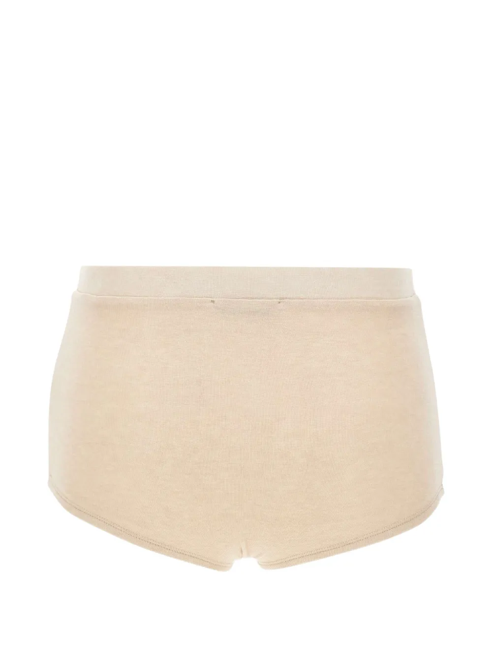ENTIRE STUDIOS Booty microgeribbelde shorts Beige