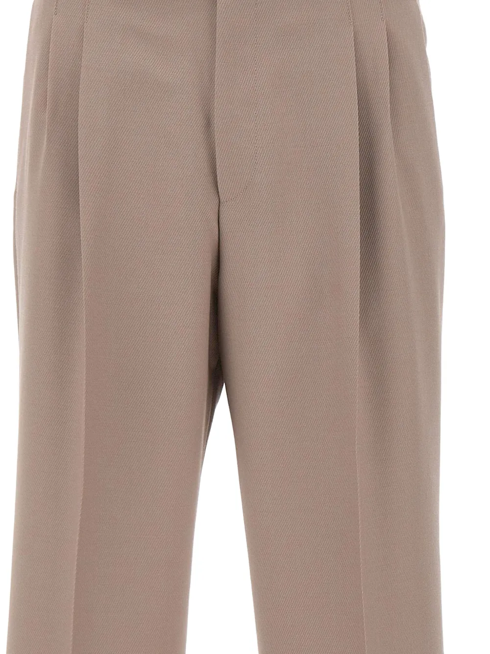 BOSS Ruimvallende broek van scheerwol Beige