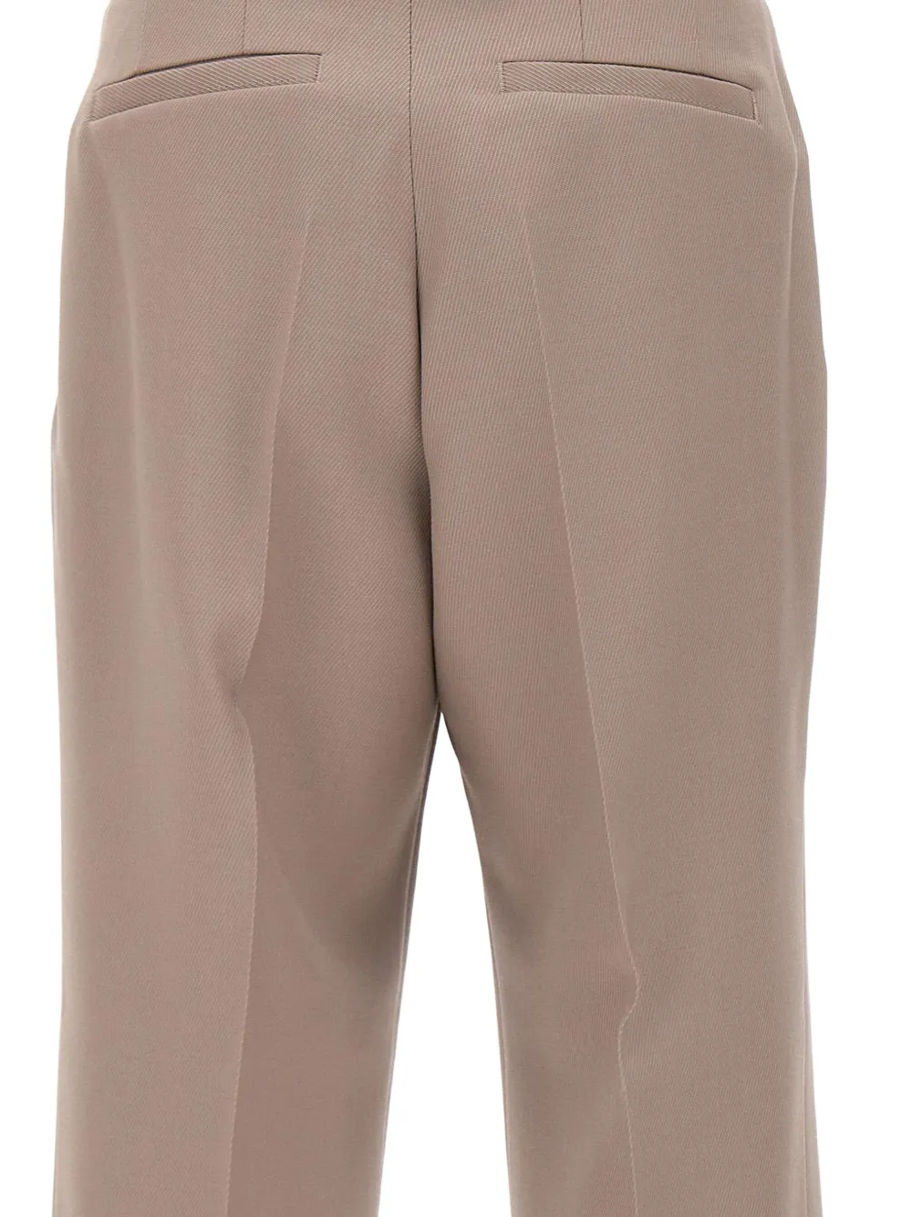 BOSS Ruimvallende broek van scheerwol Beige