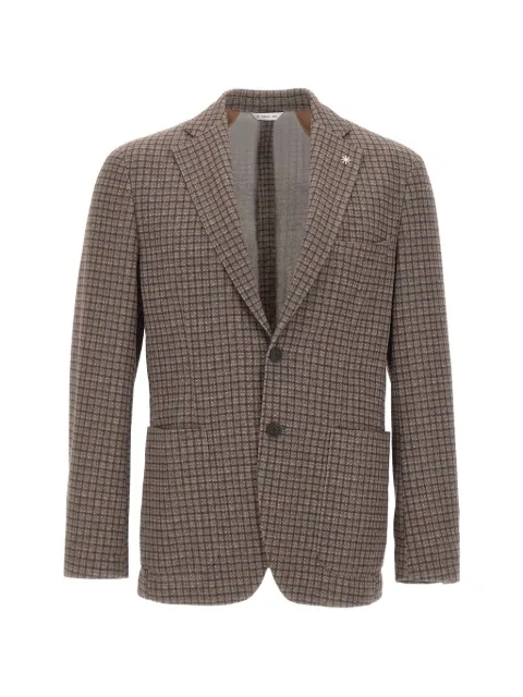 Manuel Ritz checked single-breasted blazer