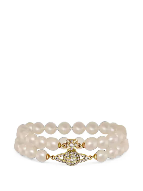 Vivienne Westwood Graziella Orb-detail Pearl Bracelet in Gold