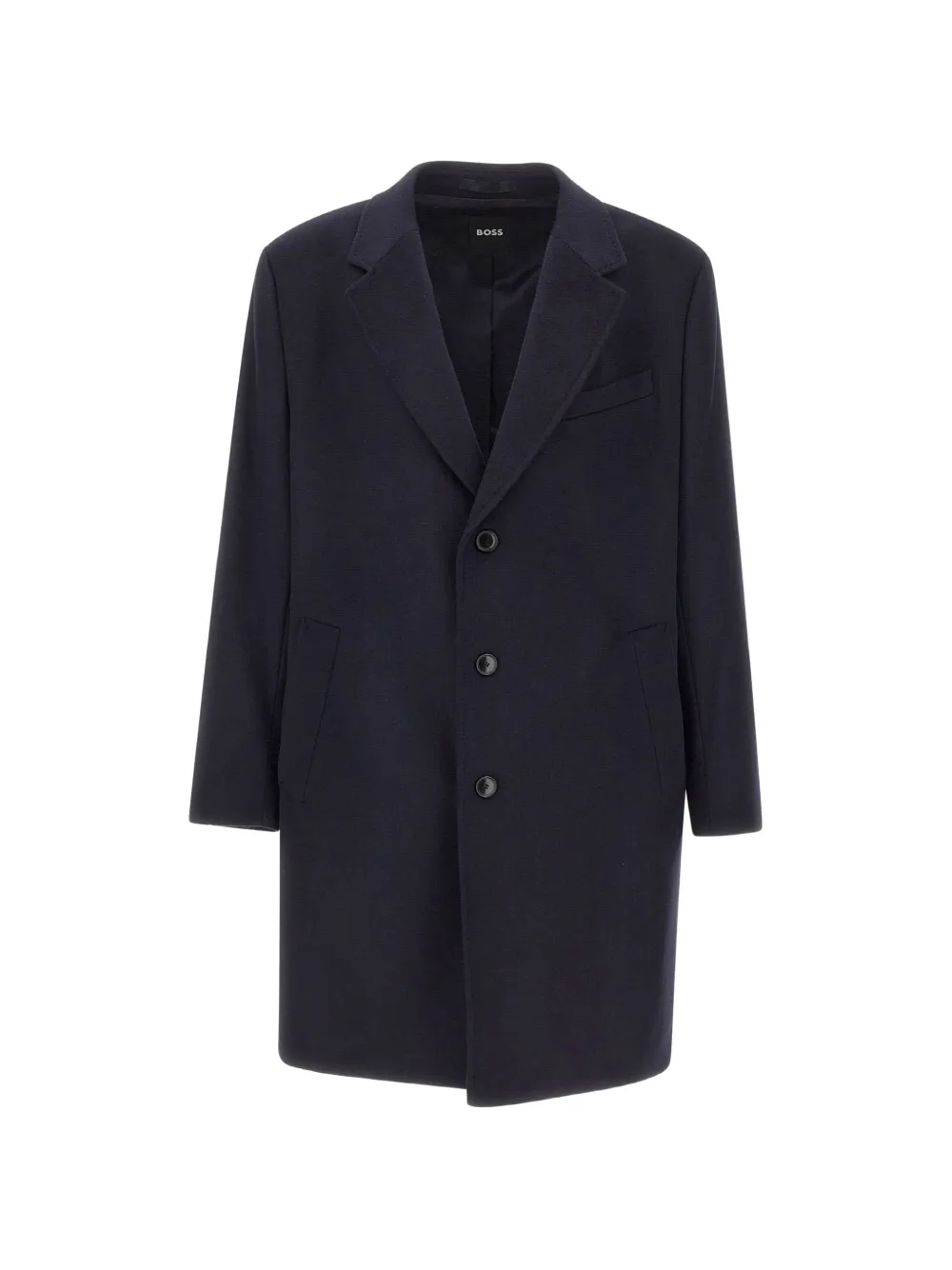 BOSS button-fastening coat - Blu