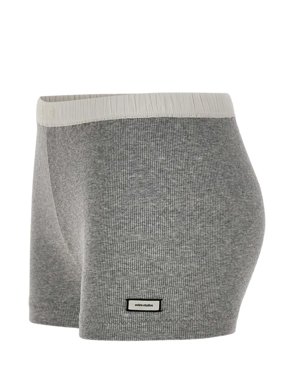 ENTIRE STUDIOS Geribbelde katoenen shorts Grijs