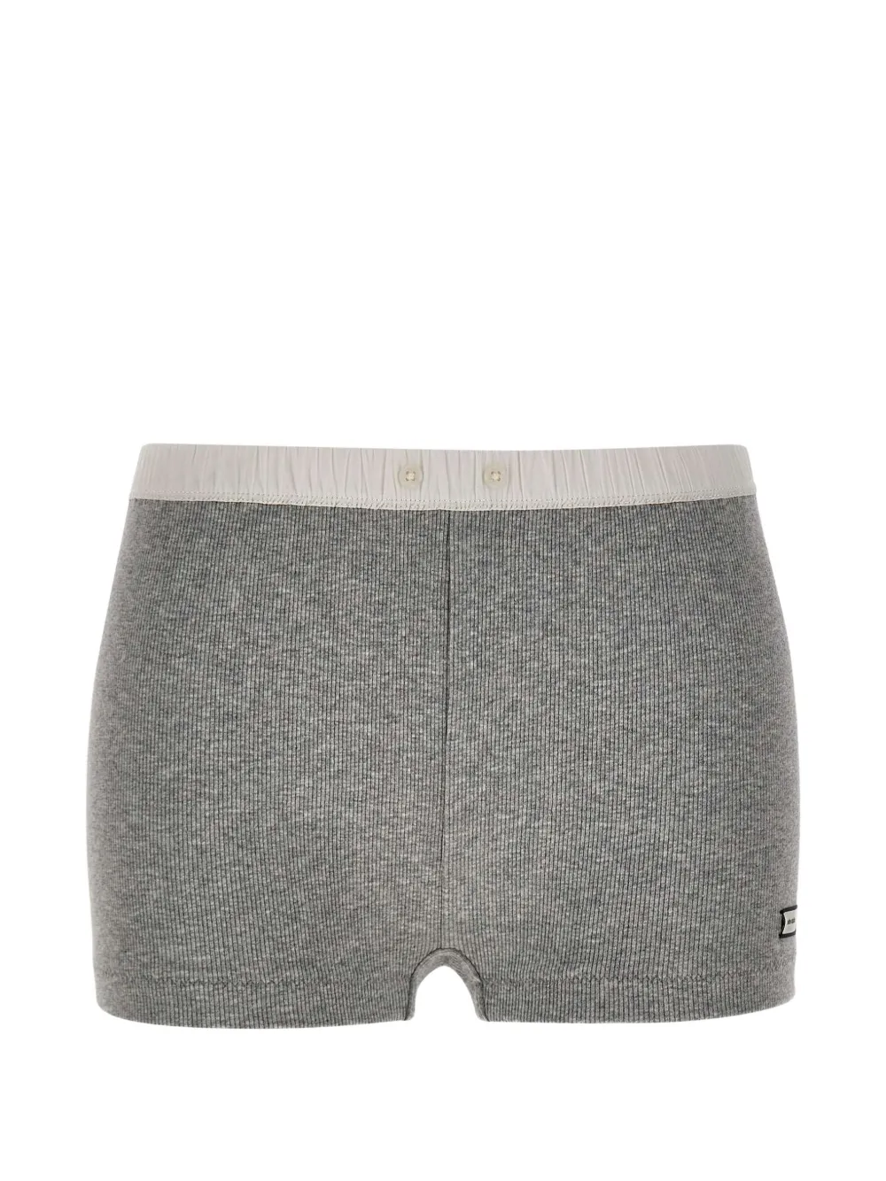 ENTIRE STUDIOS ribbed cotton shorts - Grigio