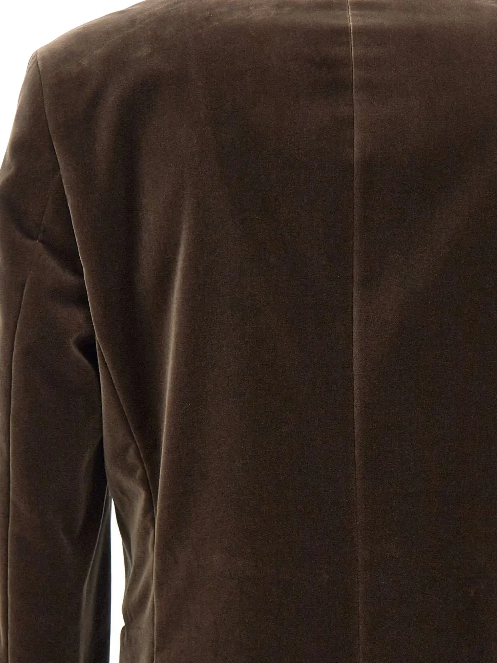 BOSS Slim-fit fluwelen smoking blazer Bruin