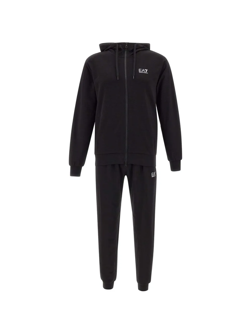 Ea7 Emporio Armani logo-print cotton tracksuit - Nero