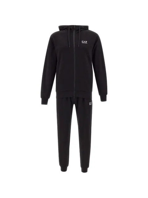 Ea7 Emporio Armani logo-print cotton tracksuit