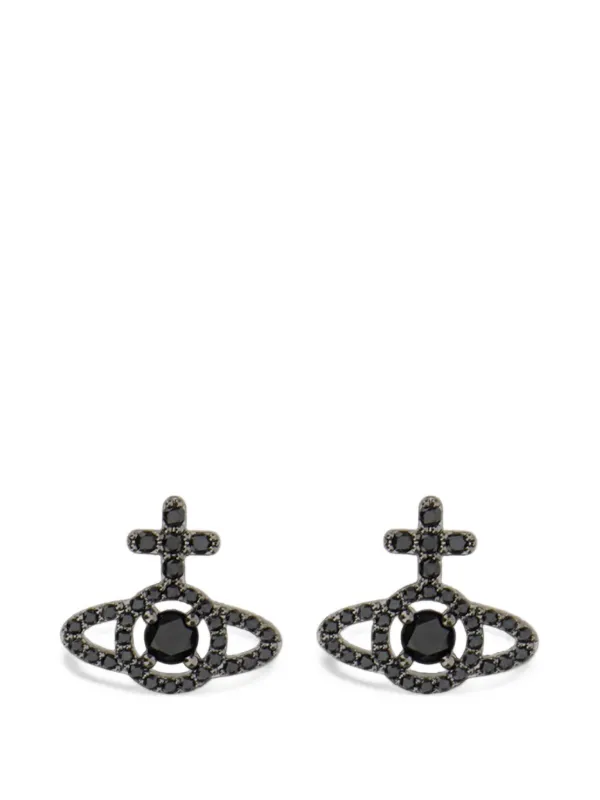 Vivienne Westwood Olympia Orb Earrings in Black