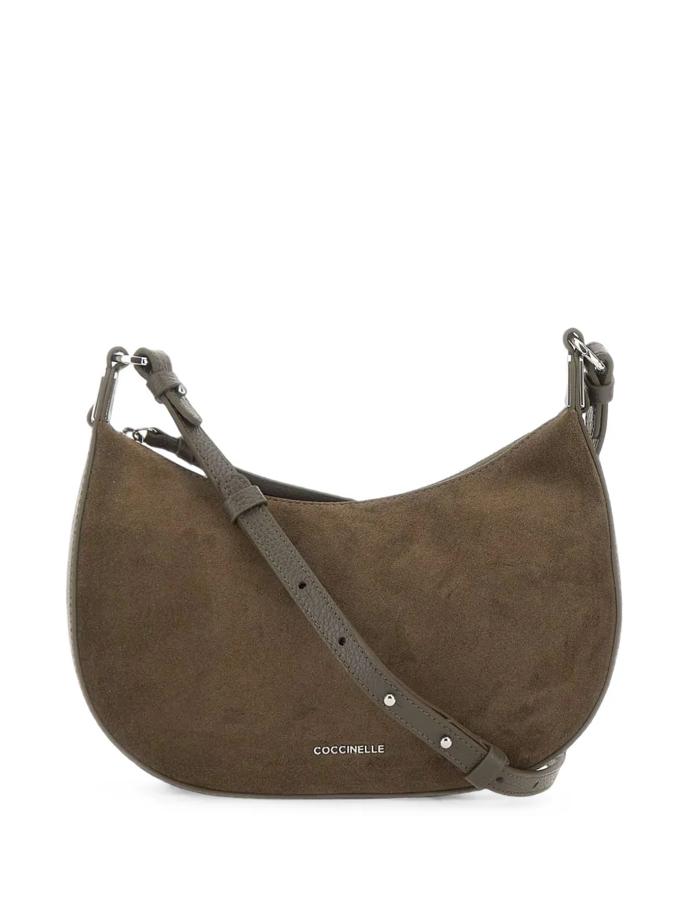 Coccinelle Fujiko suede-finish shoulder bag - Verde