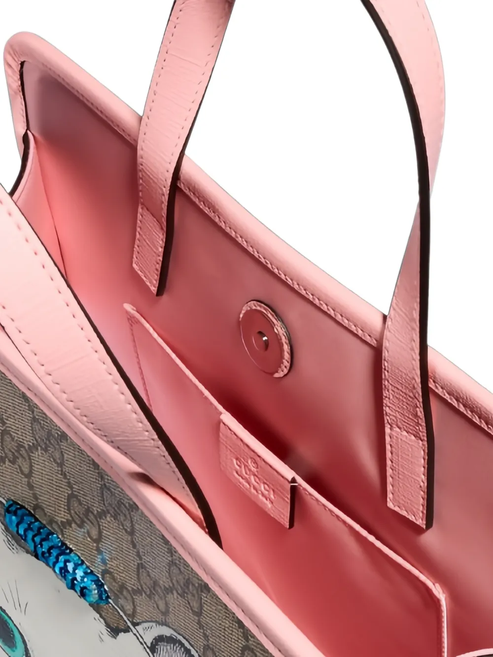 Gucci Kids x Yuko Higuchi GG Supreme shopper met katten-print Beige