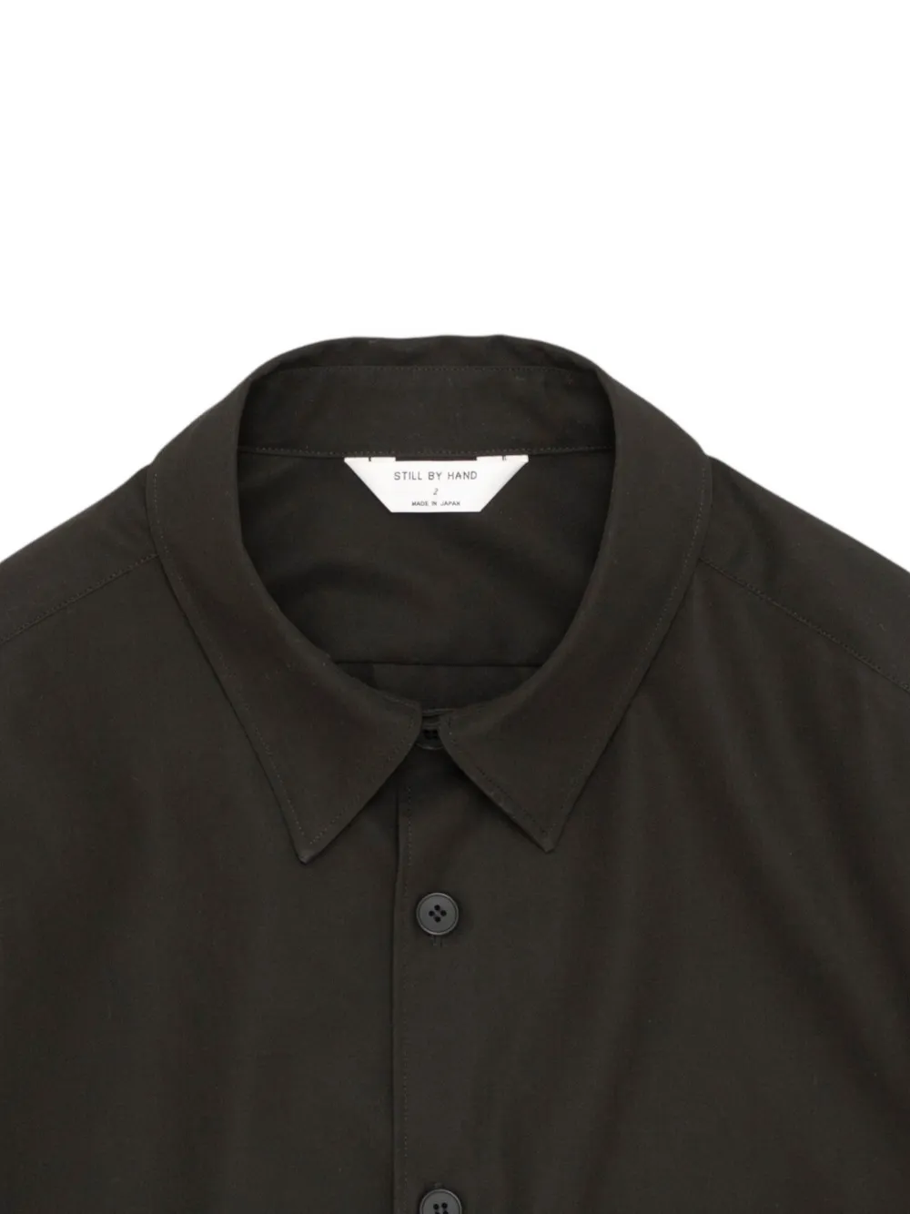 Still by Hand Katoenen twill shirtjack Bruin