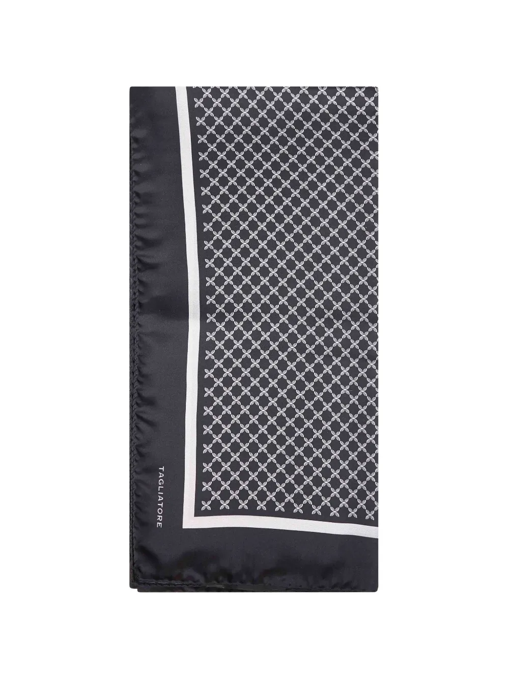 Tagliatore logo-pattern silk scarf - Nero