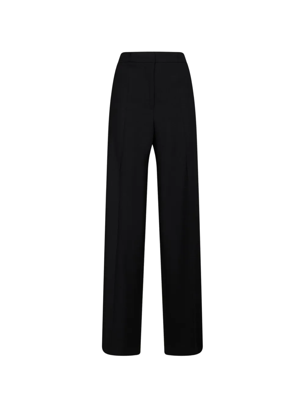 Blanca Vita satin-trimmed wide-leg trousers - Noir Blanca Vita satin-trimmed wide-leg trousers - Noir
