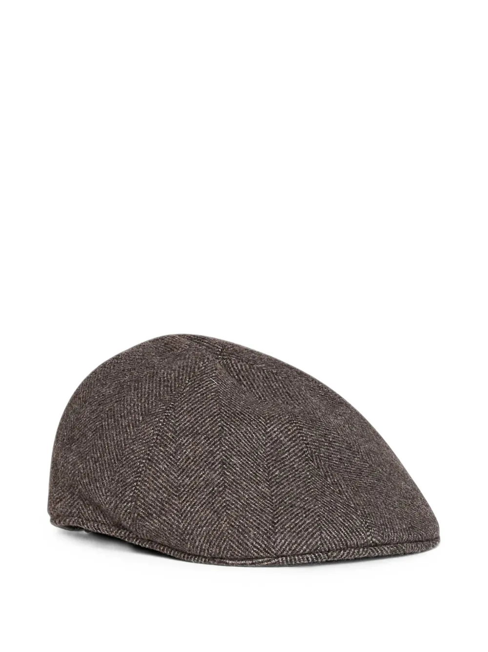 Tagliatore chevron-pattern segmented flat cap - Marron