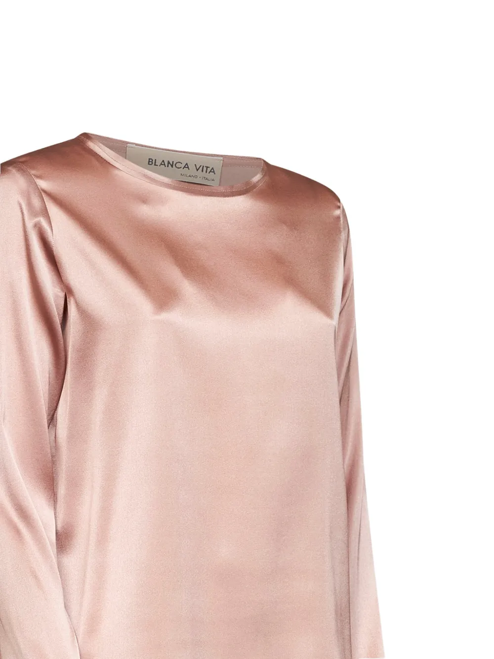 Blanca Vita Gerafelde top met lange mouwen Roze