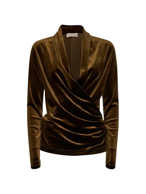 Blanca Vita draped wrap-front top