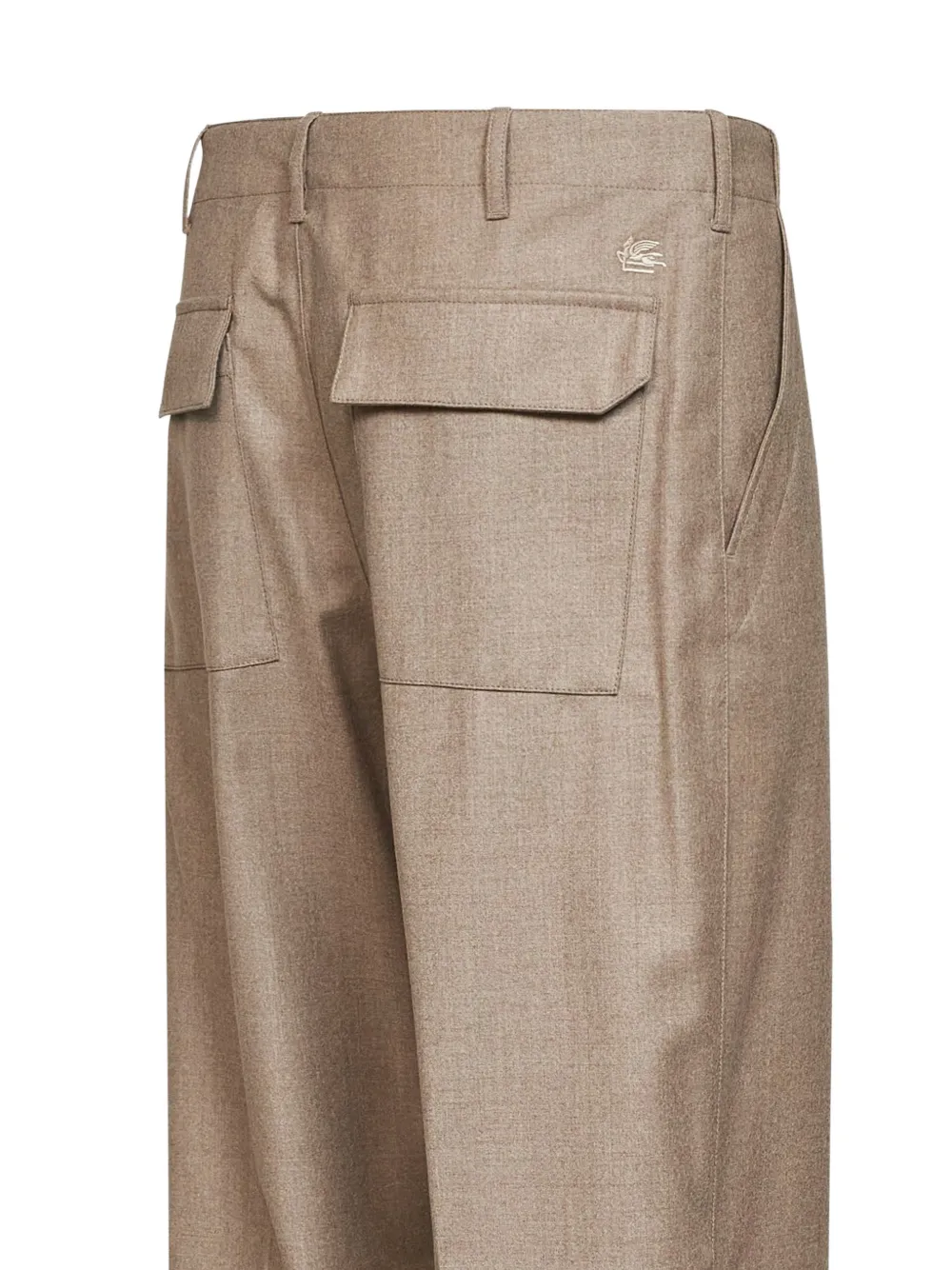 ETRO Wollen flanellen broek Beige