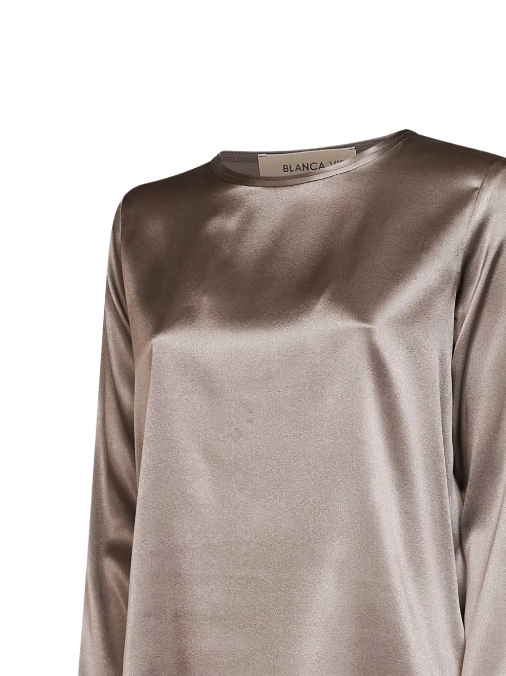 Blanca Vita Gerafelde blouse met lange mouwen Beige