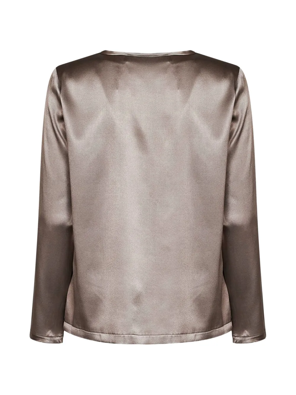 Blanca Vita Gerafelde blouse met lange mouwen Beige