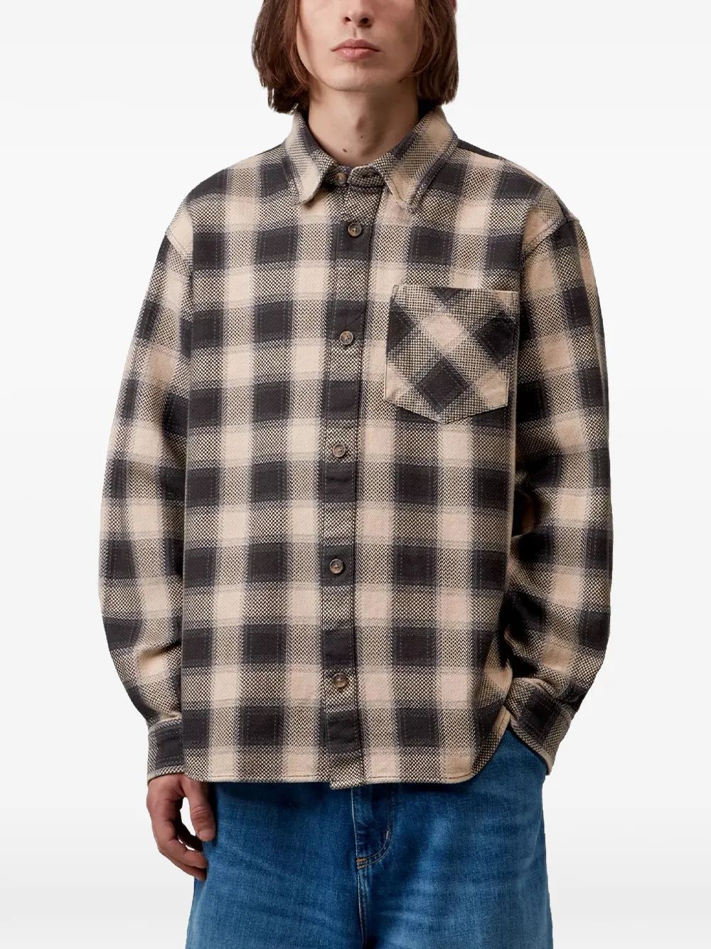 Carhartt WIP Dayne check shirt Beige