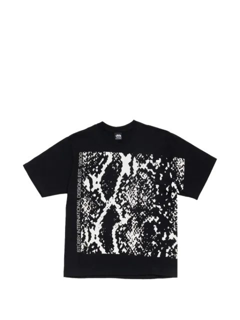 Stüssy Snakeskin logo-print T-shirt