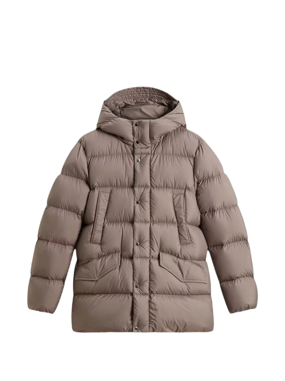 Woolrich Cloud quilted hooded jacket - Marrone