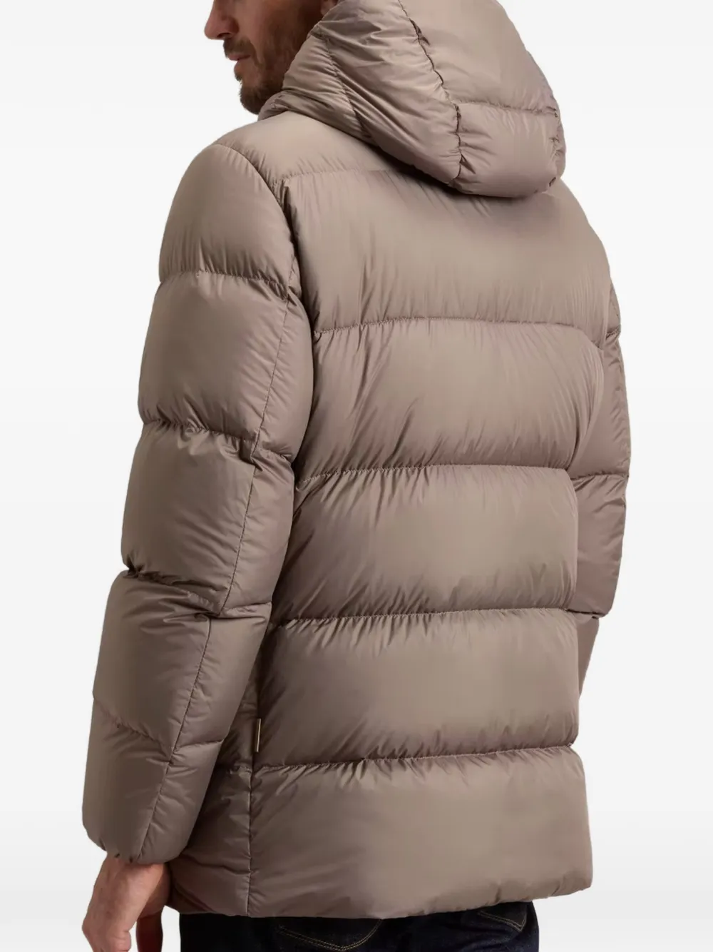 Woolrich Cloud gewatteerd jack met capuchon Bruin