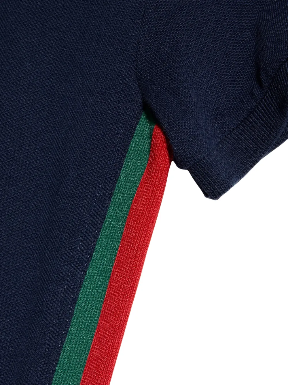 Gucci Kids Web-stripe polo shirt Blauw