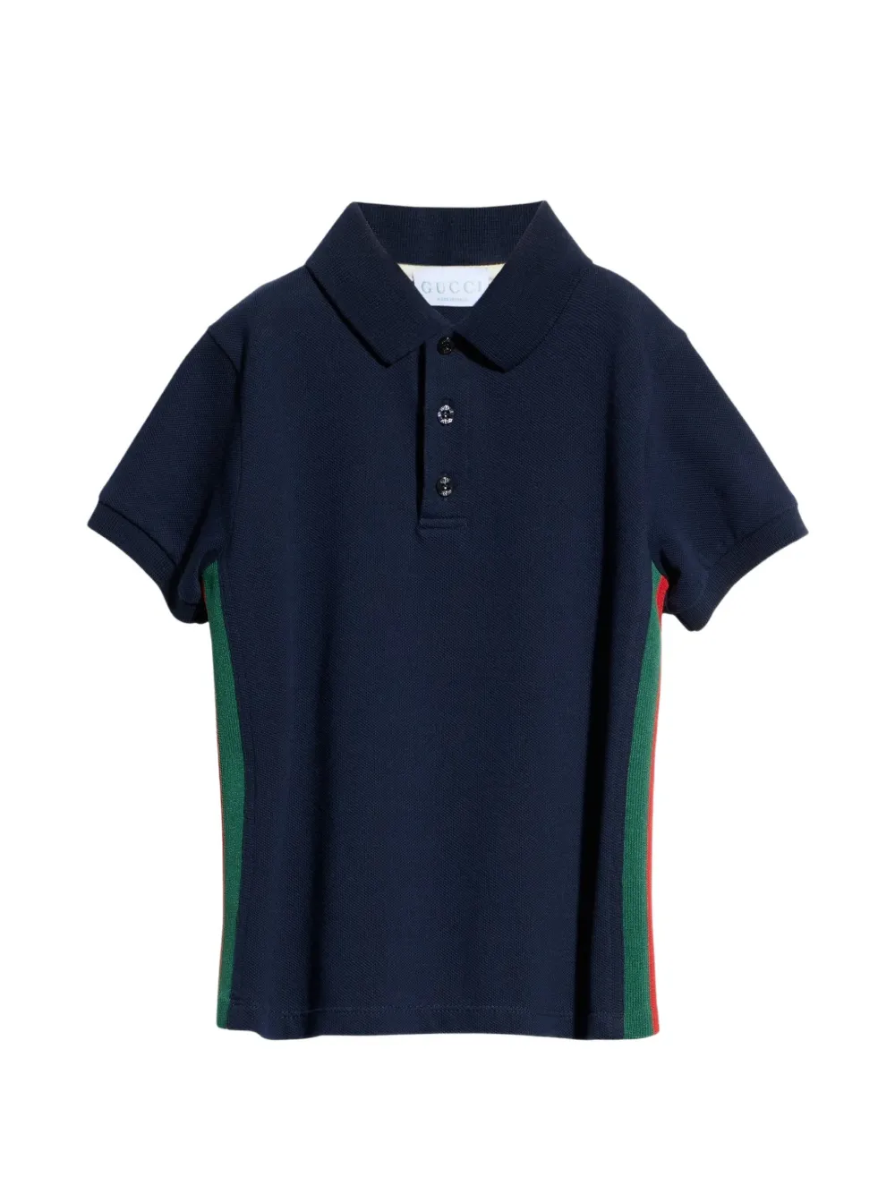 Gucci Kids Web-stripe polo shirt Blauw