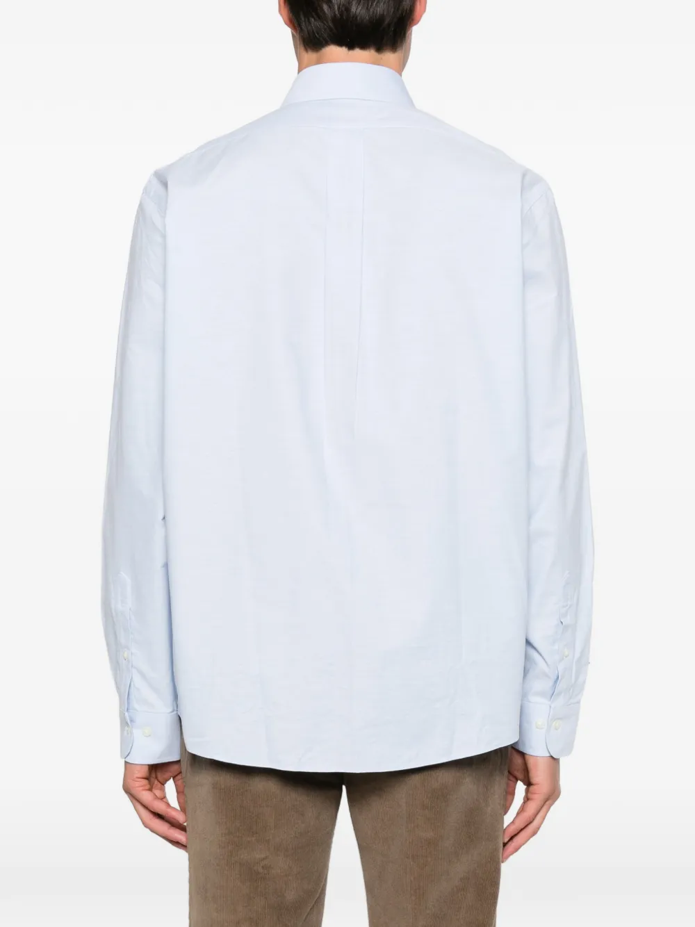 Brooks Brothers button-down embroidered-logo shirt Blauw