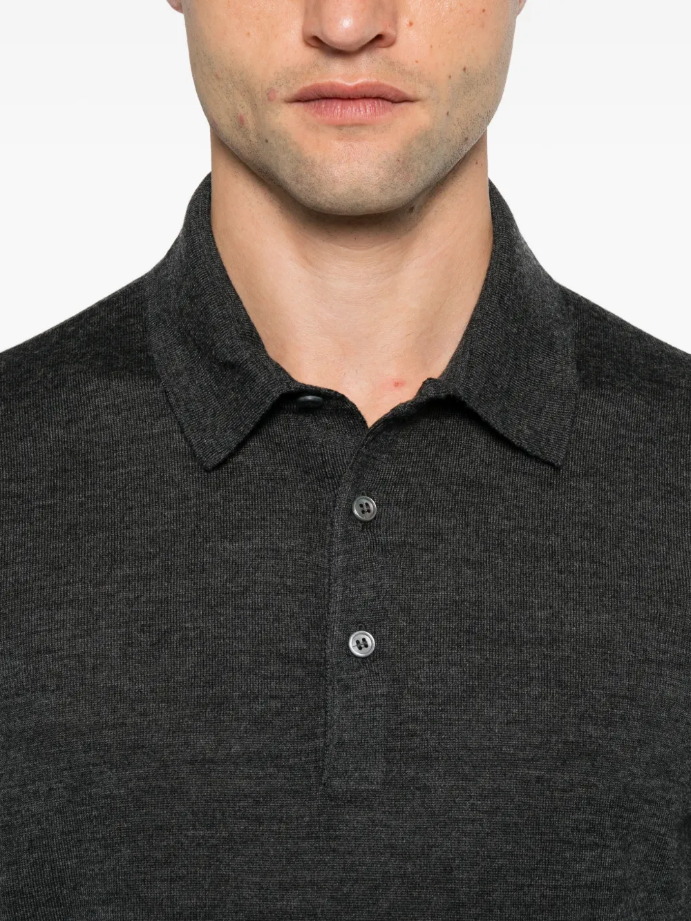 Tagliatore long-sleeve polo shirt Grijs