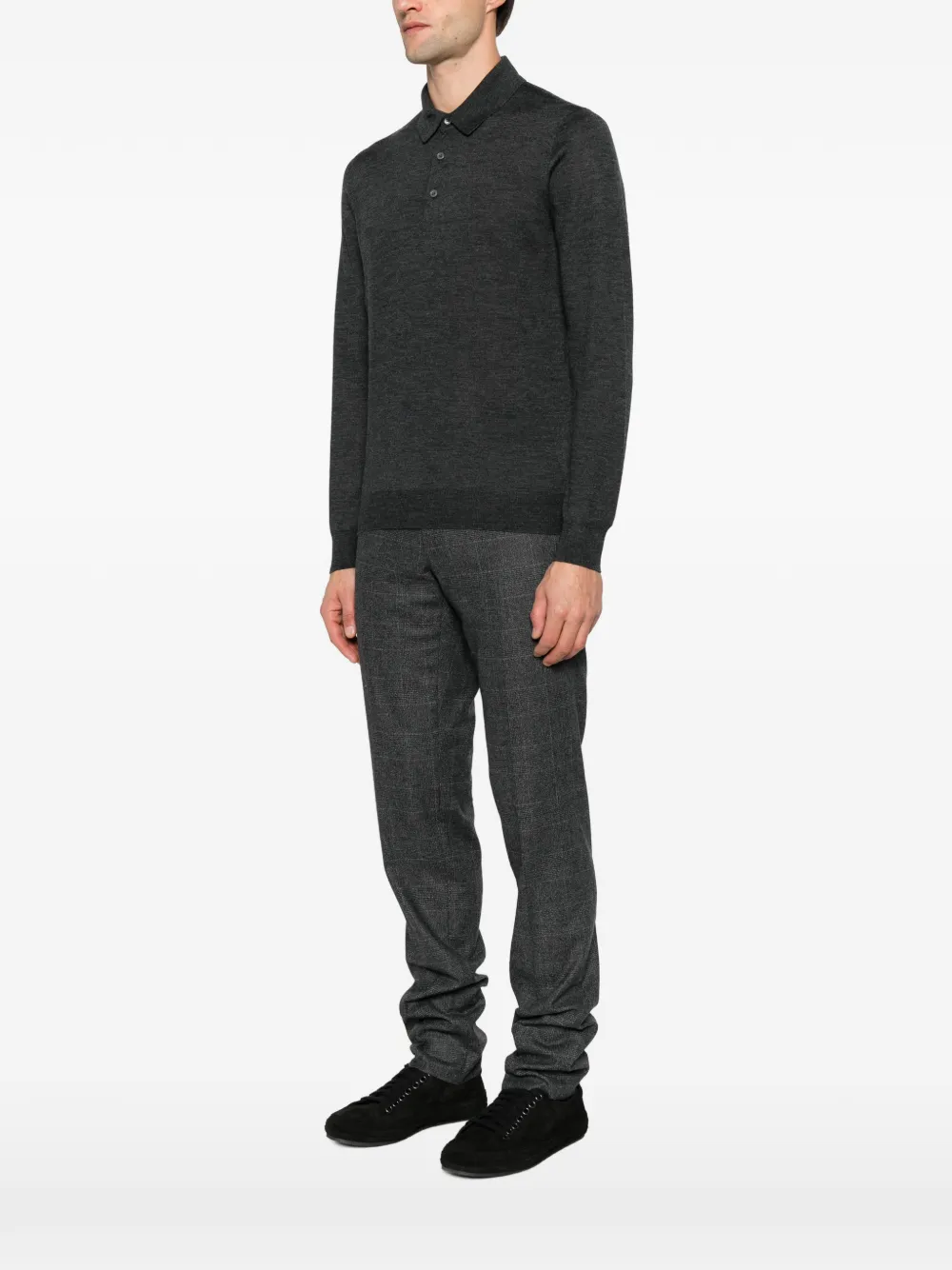 Tagliatore long-sleeve polo shirt Grijs