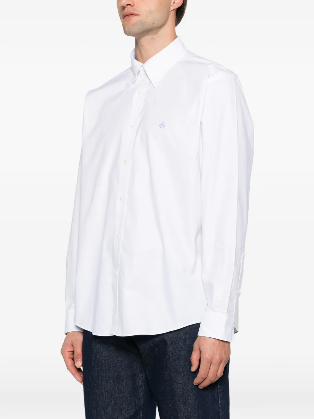 Brooks Brothers embroidered-logo button-down shirt Wit
