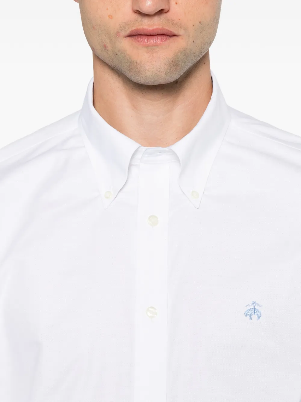 Brooks Brothers embroidered-logo button-down shirt Wit