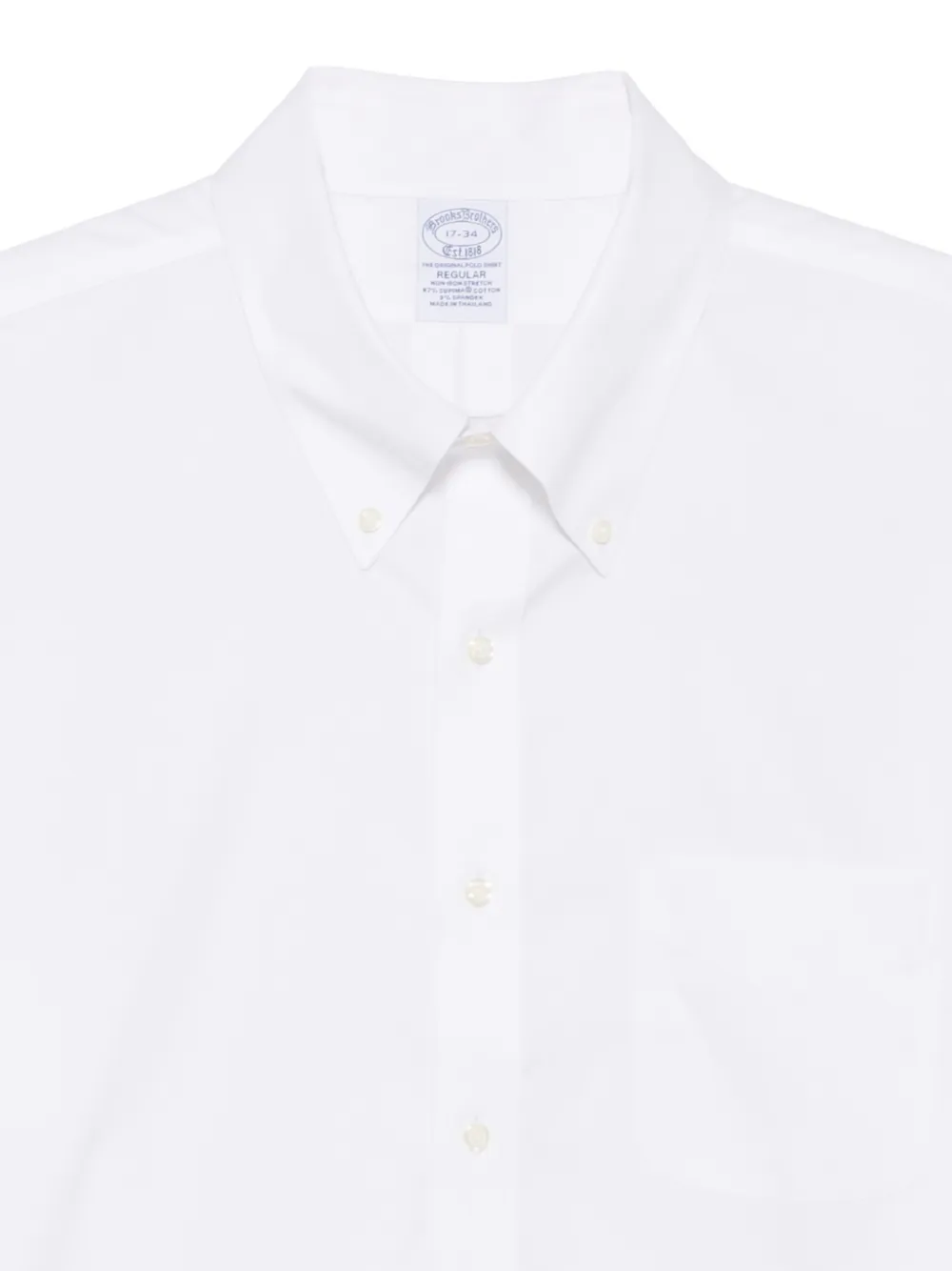 Brooks Brothers button-down collar shirt Wit