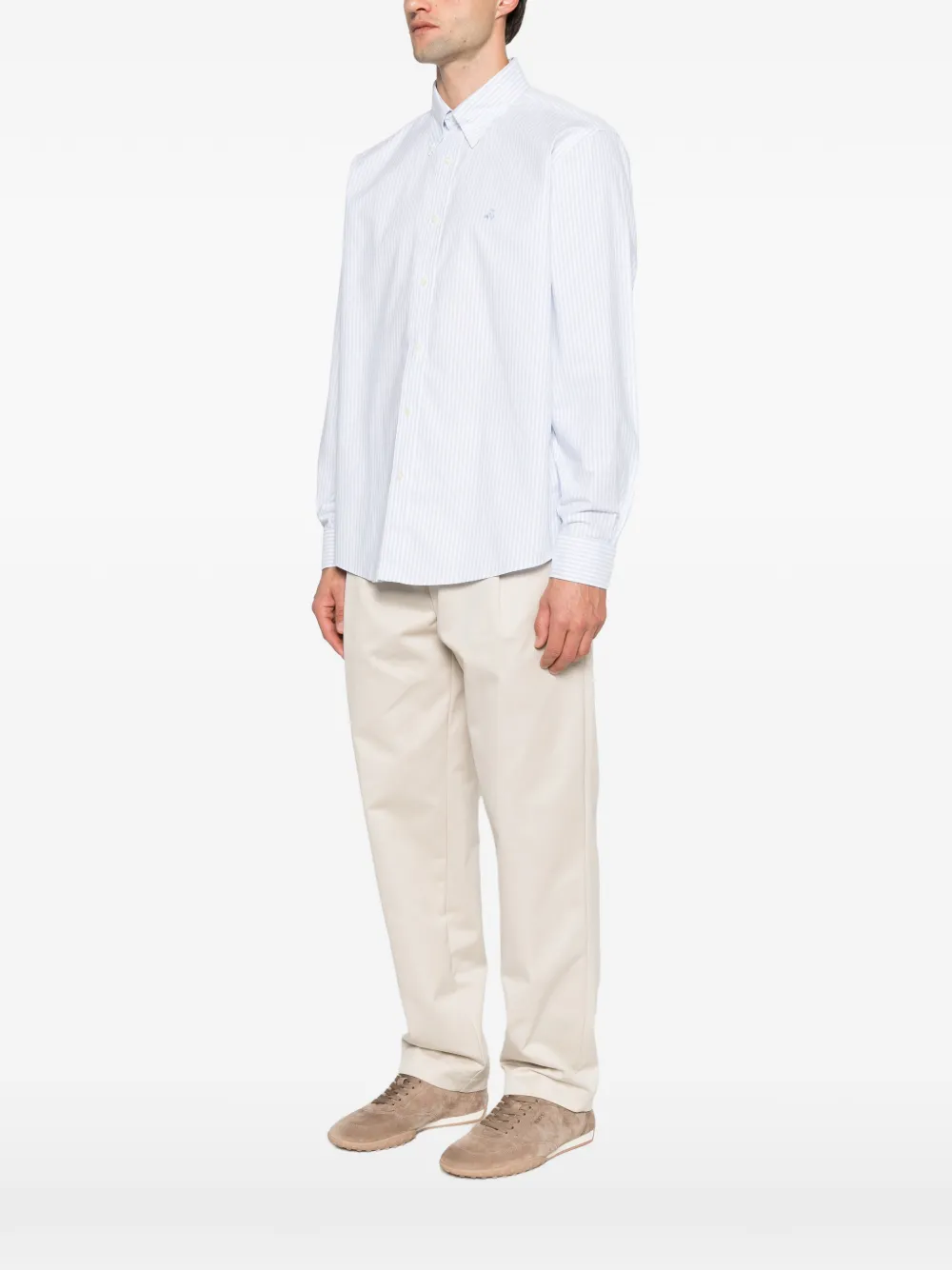 Brooks Brothers striped button-down shirt Wit